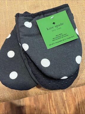kate spade Black and White Polka Dot Mini Mitts